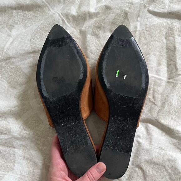JENNI KAYNE Suede Saddle Brown Mules Size 7 / 37 - Picture 6 of 14